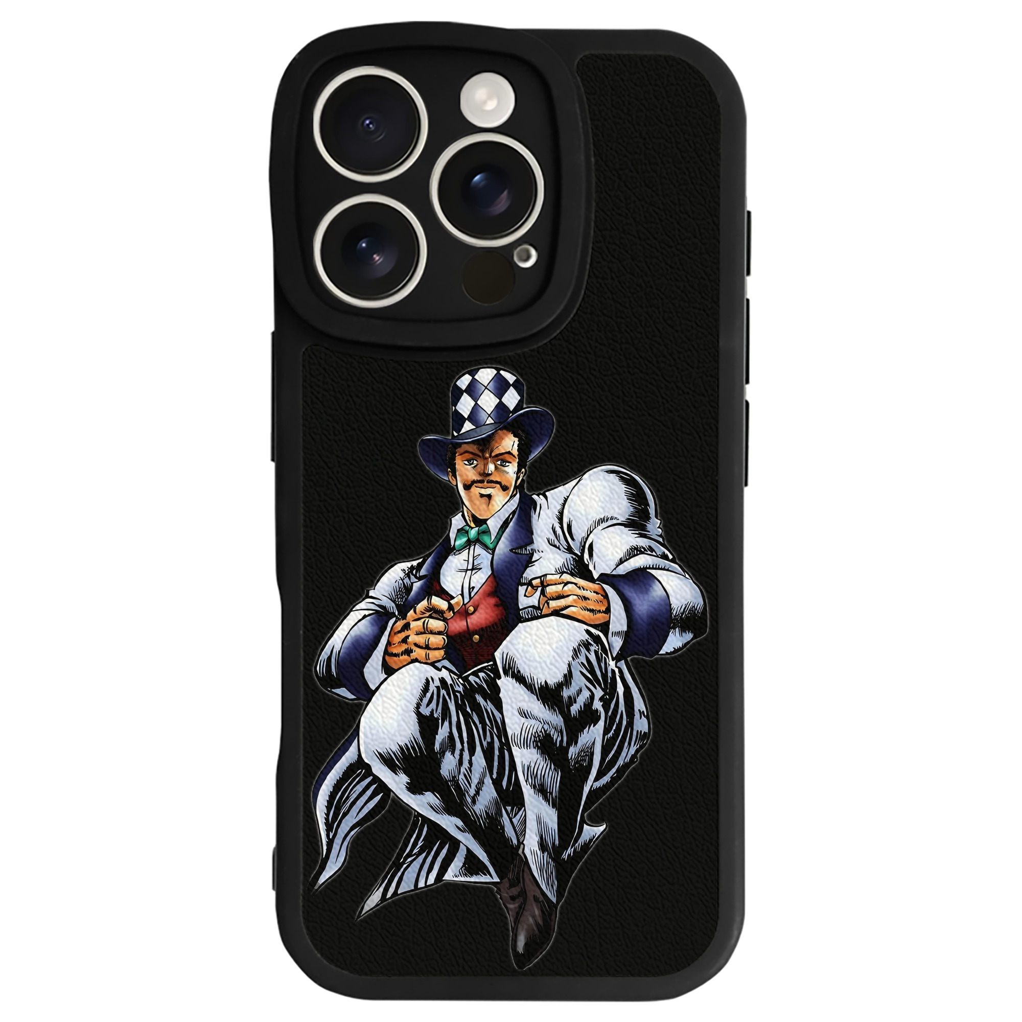 （画像用） ジョジョの奇妙な冒険 ウィル?アントニオ?ツェペリ JoJo's Bizarre Adventure Will Anthonio Zeppeli 【iPhone 16シリーズ対応】シリコンスマホケース（レザー調） 材質：シリコン
